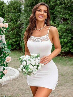 Women's Sexy Lingerie Sleepwear Lace Chemise Nightgown Babydoll Full Slips Dress